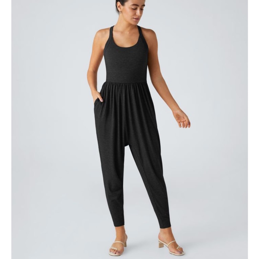 HALARA Charcoal Sleeveless Jumpsuit